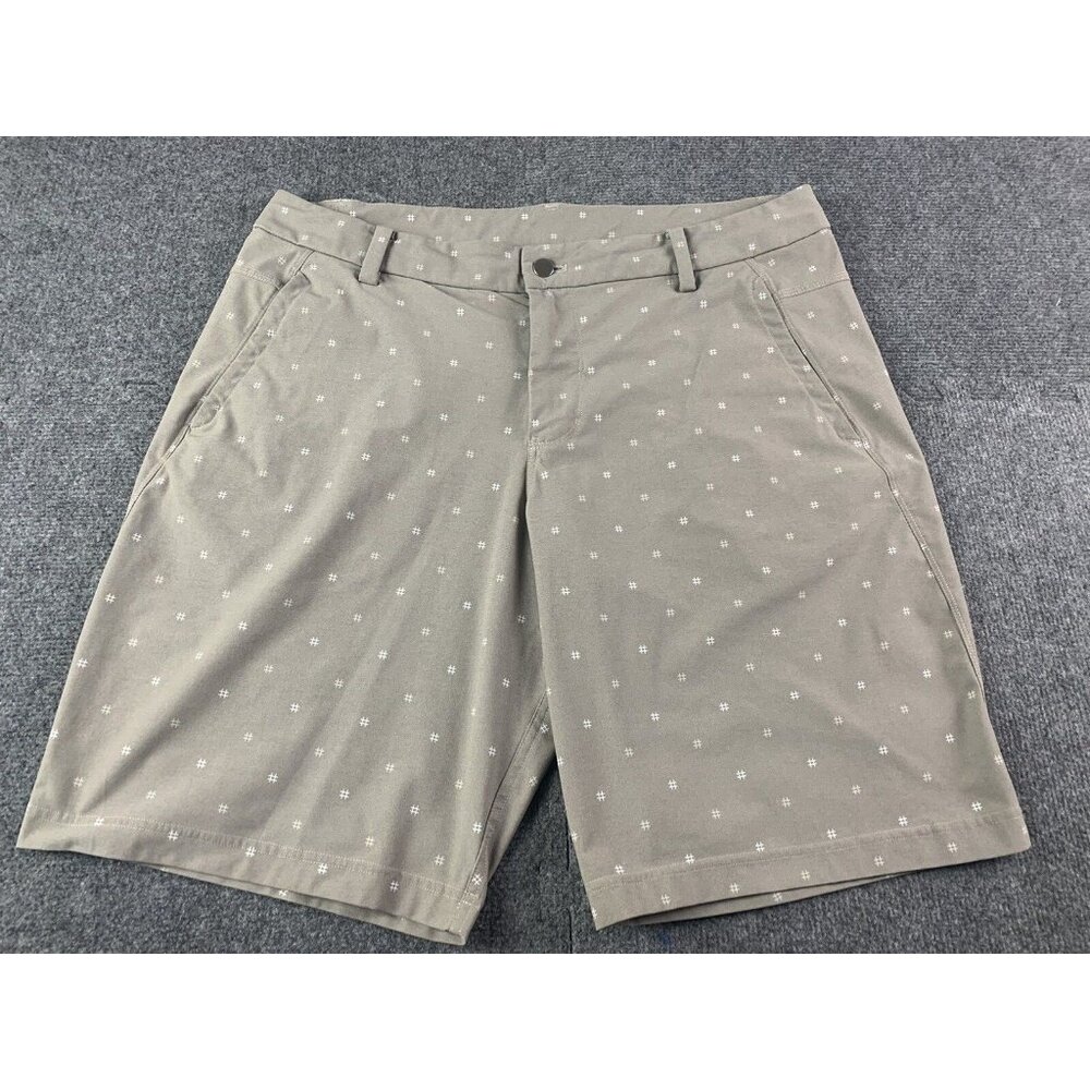 LULULEMON On The Move Mens Classic Fit Flat Front 10" Chino Shorts Size 38
